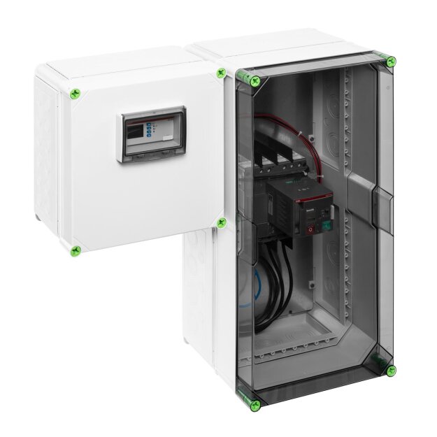 Spelsberg 03331501 Netz- und Anlagenschutz transparent Schutzart IP65 Schlagfestigkeit IK08 Schutzklasse II Bemessungsspannung 400V AC halogenfrei GNA 7315