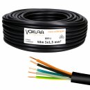 Erdkabel NYY-J 5x1,5 mm² 50m Ring 5-adrig PVC Schwarz