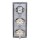 Busch-Jaeger Allwetter 44 Set: 2x SCHUKO Steckdose mit Klappdeckel 20 EUGK-34-101 + Wippschalter-Einsatz 2000/6 US + Wippe 2106-34 + 3-fach Rahmen 2103-34, Alusilber