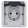 Gira 445035 SCHUKO-Steckdose Klappdeckel (Gehäuseoberteil) + BSF (OT) WG AP Grau