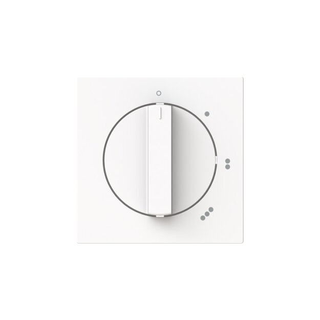 Busch-Jaeger 2542 DR/01-44M Zentralscheibe mit Drehgriff mit Aufdruck "0..3" Studioweiß Matt Art Linear 2CKA001710A4150
