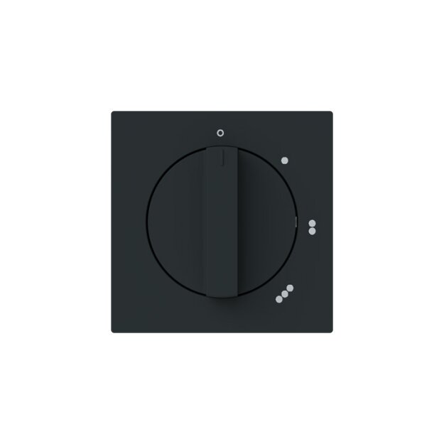 Busch-Jaeger 2542 DR/01-45M Zentralscheibe mit Drehgriff mit Aufdruck "0..3" Schwarz Matt Art Linear 2CKA001710A4152