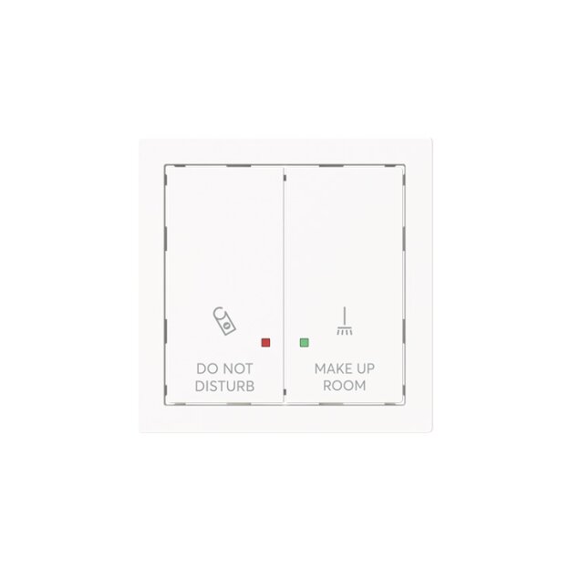Busch-Jaeger 2058-24-44M Wippe 2-fach mit Bedruckung DO NOT DISTURB / MAKE UP ROOM Studioweiß Matt Art Linear 2CKA001751A3314