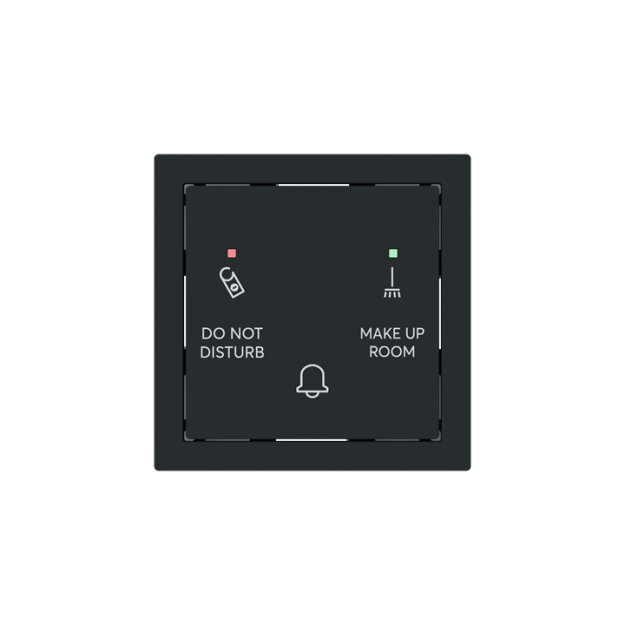 Busch-Jaeger 2059 UC-45M Klingeltaster DND/MUR mit Bedruckung "DND/MUR" Schwarz Matt Art Linear 2CKA001751A3324