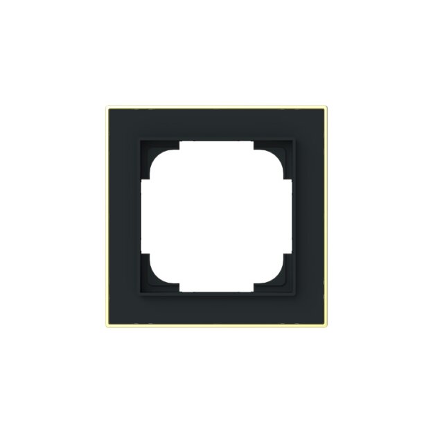 Busch-Jaeger 1721-453M Rahmen 1-fach mit Dekorring Schwarz Matt Art Linear 2CKA001754A4903
