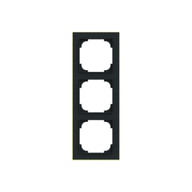 Busch-Jaeger 1723-453M Rahmen 3-fach mit Dekorring Schwarz Matt Art Linear 2CKA001754A4915