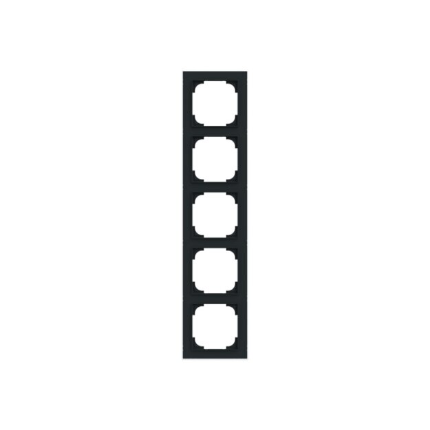 Busch-Jaeger 1725-456M Rahmen 5-fach mit Dekorring Schwarz Matt Art Linear 2CKA001754A4928