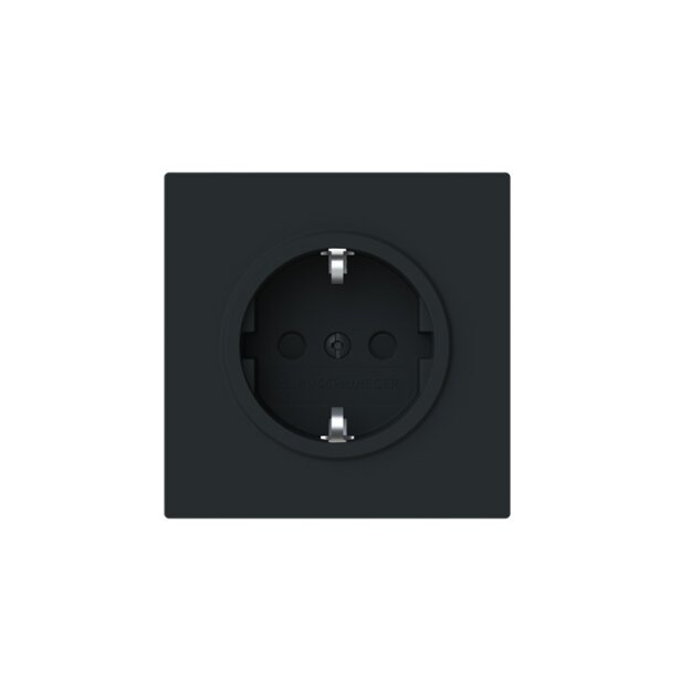 Busch-Jaeger 20 EUCRB-45M SCHUKO® Steckdose Safety+ Schwarz Matt Art Linear 2CKA002013A5500