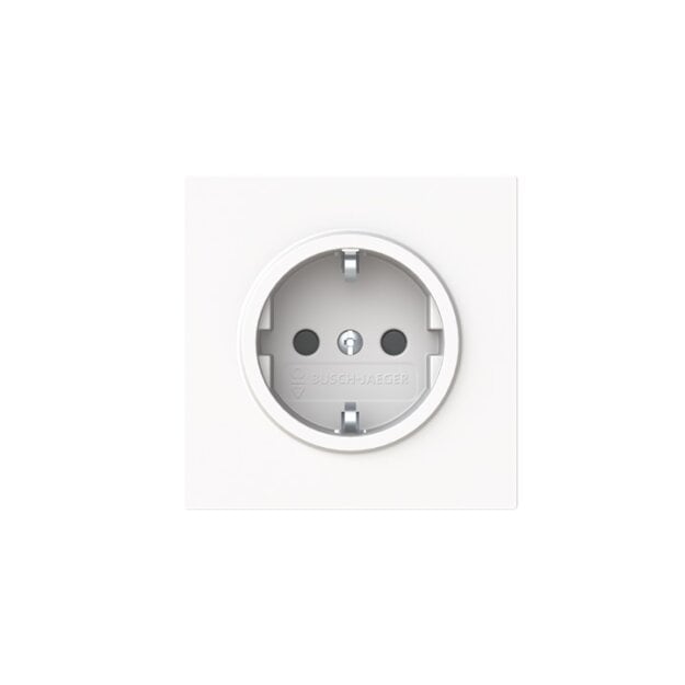 Busch-Jaeger 23 EUCB-44M SCHUKO® Steckdose Safety+, Studioweiß Matt Art Linear2CKA002013A5506