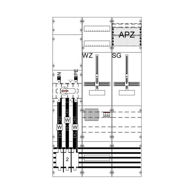 Striebel 2CPX056130R9999 WF39KK51 9RE 3FB Komplettfeld nach FNN