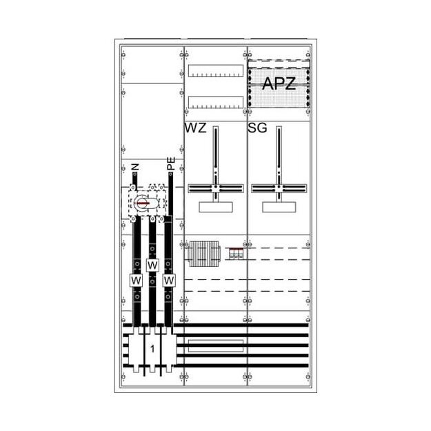 Striebel 2CPX056143R9999 WA39KK41 9RE 3FB Komplettschrank nach FNN
