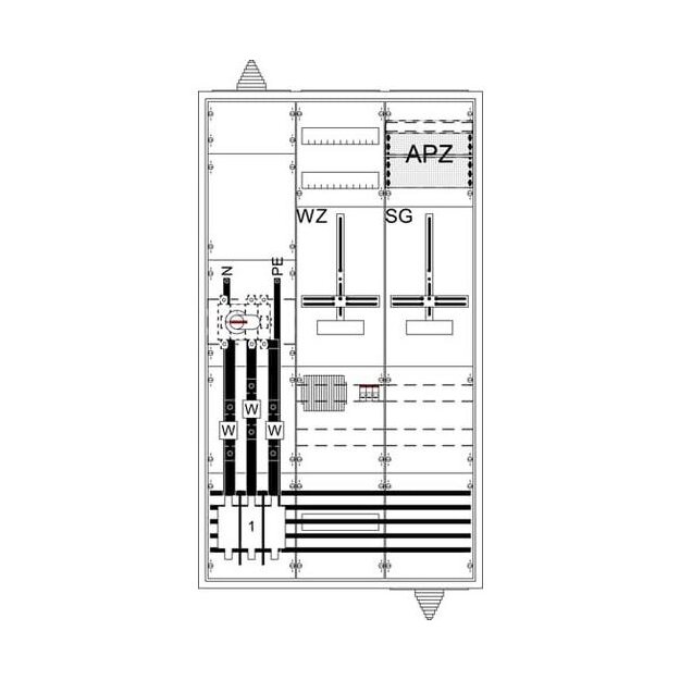 Striebel 2CPX056144R9999 WG39KK41 9RE 3FB Komplettschrank nach FNN