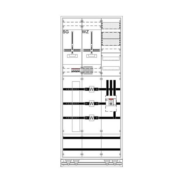 Striebel 2CPX056149R9999 WX32KK11S 12RE 3FB Komplettschrank nach FNN
