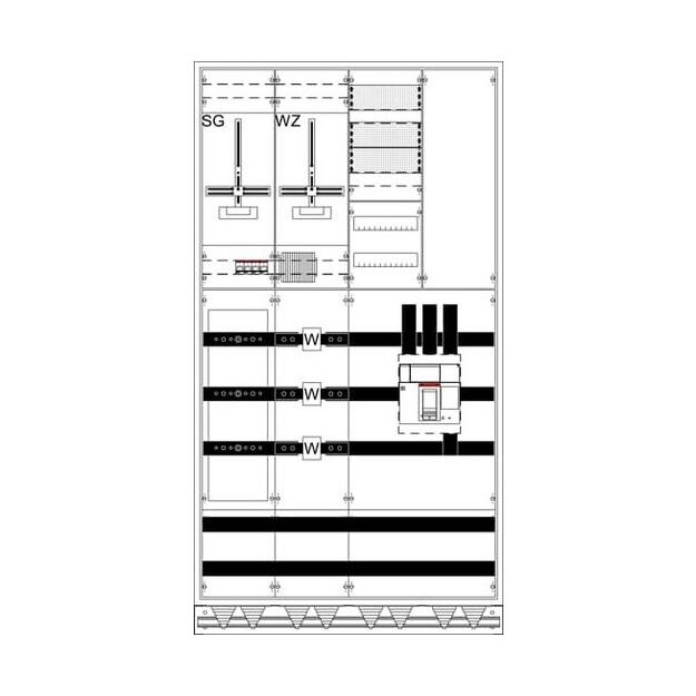 Striebel 2CPX056150R9999 WX42KK11S 12RE 4FB Komplettschrank nach FNN
