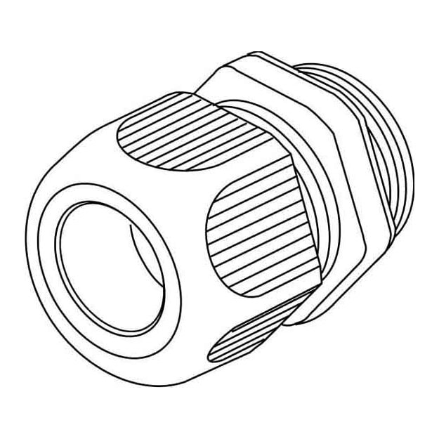 Kleinhuis 1234M4001 IPON-Kabelverschraubung integrierte Zugentlastung M40 für Kabel-Ø 22-32 mm Kunststoff PA RAL 7035 Lichtgrau