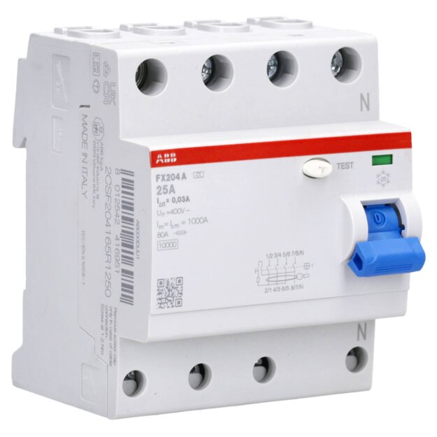 ABB FX204A-25/0.03 FI-Schutzschalter FlexLine 4P Typ A25A30mA 2CSF204165R1250