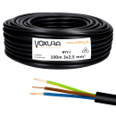 Erdkabel NYY-J 3x2,5 mm² 100m Ring 3-adrig PVC Schwarz