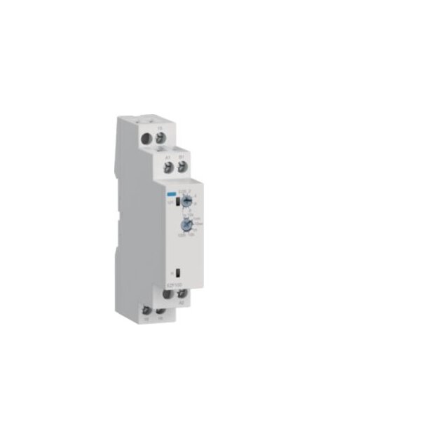 Hager EZF100 Zeitrelais Rückfallverzögert mit Steuerkontakt 24-240V AC/DC 1 Wechsler