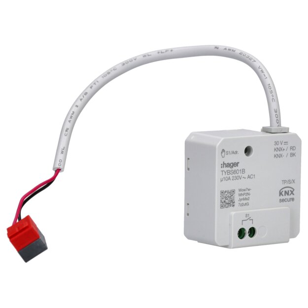Hager TYBS601B Schaltaktor 1fach 10A / 230V~ UP KNX Secure easy