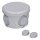 Voxura Abzweigkasten Verbindungsdose Abzweigdose rund IP65 Druckkappe 60x45 mm Grau