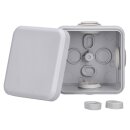 Voxura Abzweigkasten Verbindungsdose Abzweigdose IP65 Druckkappe 65x65 mm Grau