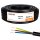 Erdkabel NYY-J 3x2,5 mm² 15m Ring 3-adrig PVC Schwarz