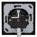 JUNG LS IP 44 Set Schwarz: LS1520BFKLSW Schuko Steckdose m.Klappdeckel + 551WU Dichtungsflansch + LS981SW Rahmen 1fach