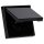 JUNG LS IP 44 Set Schwarz: LS1520BFKLSW Schuko Steckdose m.Klappdeckel + 551WU Dichtungsflansch + LS981SW Rahmen 1fach
