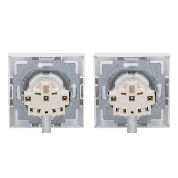 Busch-Jaeger Steckdosen Set Future Linear – 1x Steckdose 20 EUC-84 + Abdeckrahmen 1721-184K | Studioweiß, Modernes Design