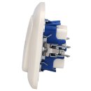 Busch-Jaeger Busch-Duro 2000® Komplett-Set: 2000/4 US Jalousieschalter + 2511-212 Abdeckrahmen 1-fach + 2504-212 Wippe, weiß, 55x55 mm