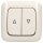 Busch-Jaeger Busch-Duro 2000® Komplett-Set: 2000/4 US Jalousieschalter + 2511-212 Abdeckrahmen 1-fach + 2504-212 Wippe, weiß, 55x55 mm