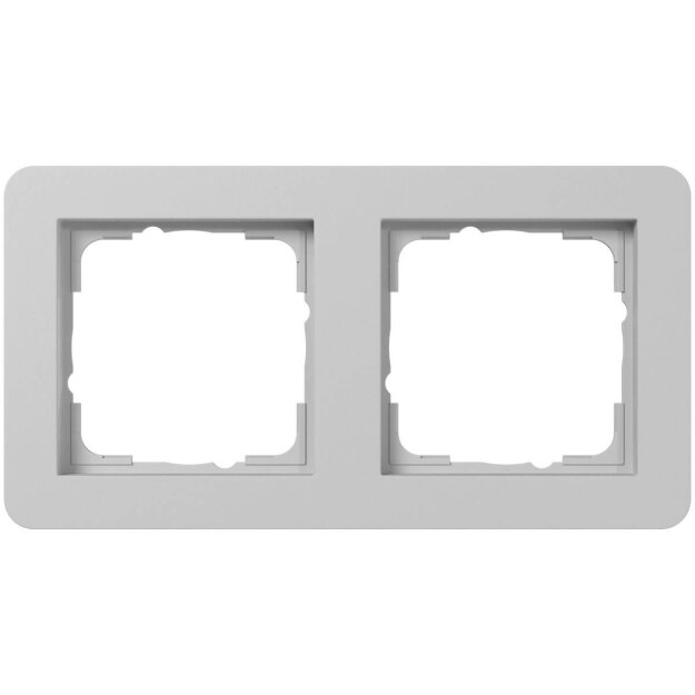Gira 0212154 Abdeckrahmen 2-fach Gira E1 Grau matt