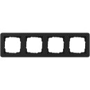 Gira 0214153 Abdeckrahmen 4-fach Gira E1 Schwarz matt