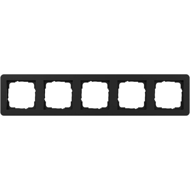 Gira 0215153 Abdeckrahmen 5-fach Gira E1 Schwarz matt