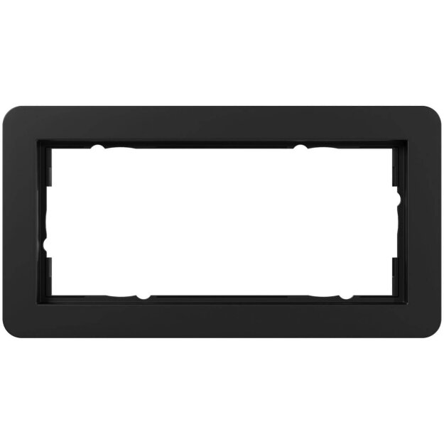 Gira 1002153 Abdeckrahmen 2-fach o.M. Gira E1 Schwarz matt
