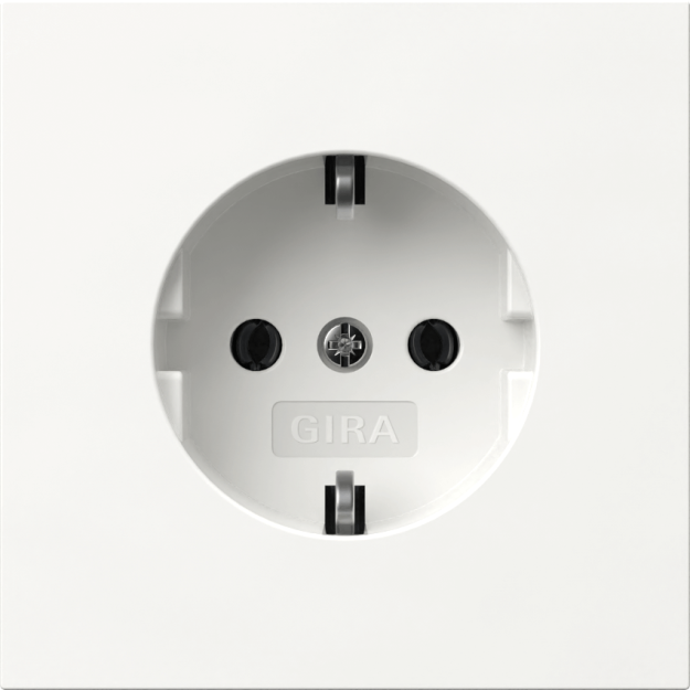 Gira 418870 SCHUKO-Steckdose Flächenschalter Reinweiß