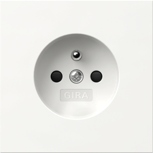 Gira 448570 SCHUKO-Steckdose Erdstift + Shutter Flächenschalter Reinweiß