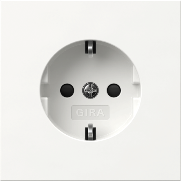 Gira 475570 SCHUKO-Steckdose Shutter ohne Befestigungskrallen Flächenschalter Reinweiß
