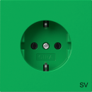 Gira 4188707 SCHUKO-Steckdose SV Flächenschalter...