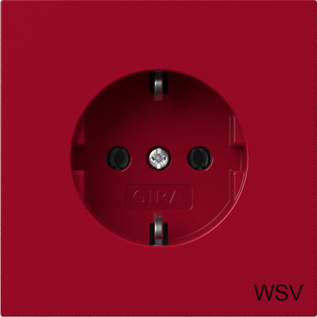 Gira 4188708 SCHUKO-Steckdose WSV Flächenschalter Rot