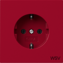 Gira 4188708 SCHUKO-Steckdose WSV Flächenschalter Rot