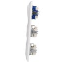 Busch-Jaeger Balance SI Set: 2x 20 EUC-914 Steckdose + 2000/6 US Wippschalter-Einsatz + 2506-914 Wippe + 1723-914  3-fach Rahmen Alpinweiß