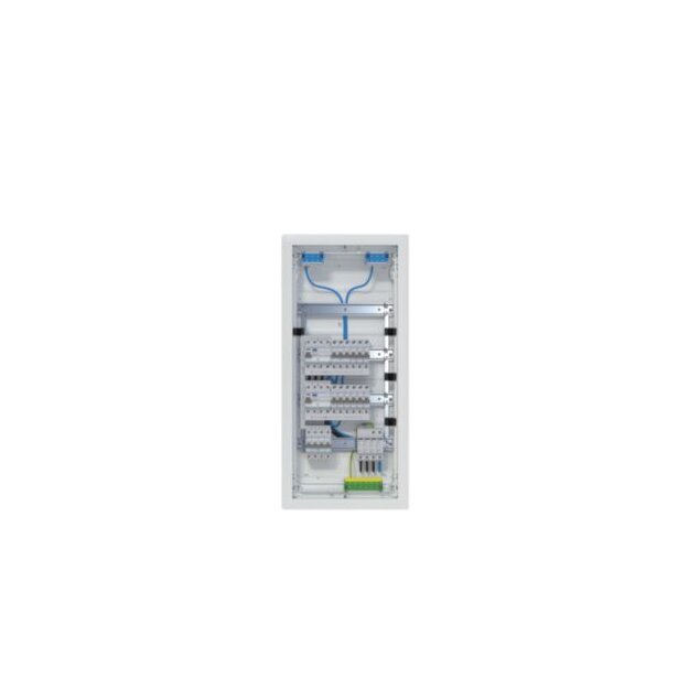 Hager VH48BV2 Kleinverteiler volta HWV 4x12PLE IP30 bestückt und verdrahtet 2 FI-Kreise Überspannungsableiter