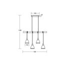 Brumberg 57413080 Pendelleuchte 230V AC E14 max. 3x10W LED