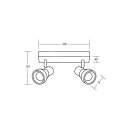 Brumberg 57172730 Decken-Anbauleuchte 230V AC E14 max. 2x5W LED