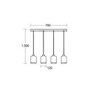Brumberg 57408080 Pendelleuchte 230V AC E27 max. 4x15W LED