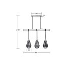 Brumberg 57406080 Pendelleuchte 230V AC E27 max. 3x15W LED