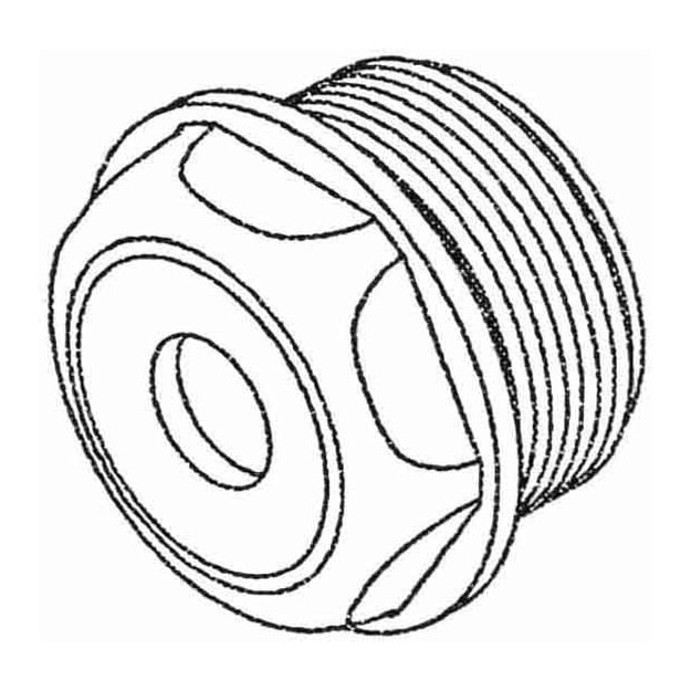 Kleinhuis 485M16 Dichtungsnippel M16 für Kabel-Ø 6-8 mm Kunststoff PE RAL 7035 Lichtgrau