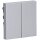 Gira Tastschalter Serien System 55 Set Aluminium: 329526 Wippe 2-fach + 312500 Tastschalter Serien