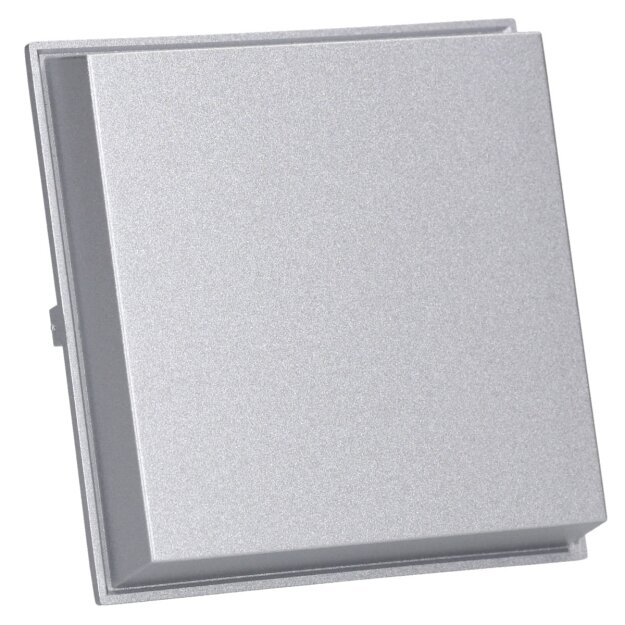 Gira Tastschalter Aus-Wechsel Set Aluminium: 349665 Wippe gerade + 312600 Tastschalter Aus-Wechsler